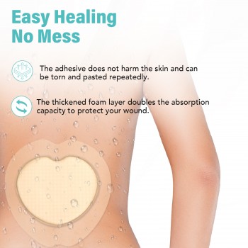 CAKRNPS Silicone Foam Dressing with Adhesive Border, 4“ x 4” Waterproof Wound Dressing Bandage,Silicone Foam Pad, Large Waterproof Bandages, Self Adhesive Wound Care and Dressings,10 Packs, FSA HSA Eligible